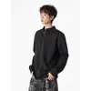 Moda Masculina de Outono Clássico Atemporal Jaqueta Cardigan Térmica de Lã Fleece Roupa de Treinamento Esportivo Fitness Masculino Camiseta Básica Slim Fit