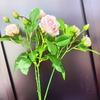 Simulado 5-cabeça pequena rosa casa sala de estar modelo sala arranjo de flores decoração casamento fotografia transmissão ao vivo flores falsas flores artificiais falsas