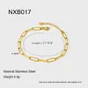 Conjunto de Pulsera y Collar Apilables de Cadena Cruzada de Acero Inoxidable Transfronterizo, Chapado en Oro de 18 Quilates, Resistente al Agua, Conjunto de Joyería de Cadena Lisa de Nicho para Mujeres