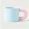 Tazas de cerámica de alta calidad, con asas grandes y forma robusta, personalizables con logotipos en colores macarrón, perfectas como recuerdos; Muestras de color disponibles para pedidos personalizados