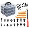 650 PIEZAS620 piezas hebilla de tres capas en caja 16 tipos hebilla fija para faldón lateral de parachoques Remache de plástico para coche