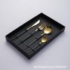 Vajilla nórdica portuguesa de acero inoxidable, estilo occidental, para hotel, con cuchillo y tenedor para carne, cuchara y cuchara de postre, juego de regalo de cuatro piezas