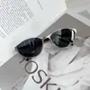 Óculos de Sol Cat Eye Feminino Y2K Hot Girl Armação Pequena Proteção Solar Metal Óculos de Sol Ciclismo ao Ar Livre Esportes Óculos de Proteção Óculos