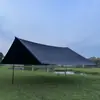 Pérgola de camping para exteriores de vinilo engrosado portátil impermeable toldo fijo picnic picnic dosel cuadrado blanco arroz
