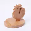 Soporte de Teléfono Móvil de Conejo Giratorio de Madera Año del Conejo Zodiaco Soporte de Teléfono Móvil de Madera Maciza Tamaño Forma Logo Grabado