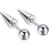 Brinco de prego longo pontiagudo para lóbulo da orelha Unha de lóbulo da orelha Personalidade punk de rua europeia e americana Brincos para homens e mulheres Brincos Joias para piercing