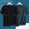 Camiseta de Secado Rápido de Verano para Hombre, Manga Corta, Holgada, Fresca, Transpirable, Fitness Running, Talla Grande Elástica Ropa de Secado Rápido, Manga Corta Deportiva