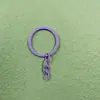 Llavero de color 30mm anillo plano pintado con anillo cerrado accesorios de joyería anillo plano para llaves con cadena accesorios hechos a mano