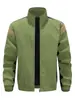 Chaqueta simple y elegante para hombre de manga larga con bloques de color y cuello alto, primavera/otoño 2026