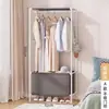 Armario Combinado Sencillo de Pie con Estantes Mínimalistas de Hierro, Plegable para Apartamentos de Alquiler y Residencias Estudiantiles, Almacenamiento Interior, Almacenamiento de Ropa a Prueba de Polvo