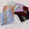 Nuevo Pañuelo Envuelto Decorado con Lentejuelas Bordadas de Chifón Perlado Moda Malaya Indonesia Bufanda de Gasa para Mujer