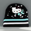 Outono e inverno novo Kulomi Stitch Jacquard chapéu de malha Anime desenho animado Sanrio quente pulôver chapéu de lã