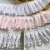 6cm Ribete de Encaje Satinado Accesorios para el Cabello Abanico Cinta Decoración Materiales Hechos a Mano DIY