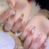 Net Red Nail Art 240 Adesivo de Roupa Fina Huasheng Beleza Prego Trapezoidal Usando Adesivo de Unha
