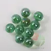 20 Peças 16mm contas de vidro coloridas verde pétala 1.6cm Bola de flor verde de oito peças peça de xadrez brinquedo bolinhas decorativas