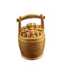 Un Cubo de Adornos Dorados para Atraer Arroz y Tesoro, Metal Sólido Sala de Estar, Estudio, Mesa de Centro, Oficina Jarrón Tesoro Cuenco Adornos Decorativos