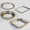 Anel Plano de Fogo em Aço Inoxidável para Fogão de Indução Embutido Anel Quadrado de Aço Afundado com Tampa Anel de Buraco para Mesa de Panela Quente