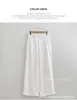 Nuevos pantalones casuales de pierna ancha de cintura alta para mujer, estilo otoño, holgados y adelgazantes, cintura elástica, se pueden ajustar en los tobillos, pierna recta, pantalones de largo hasta el suelo