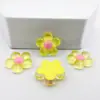 Flor Transparente de Cinco Pétalos Flor de Girasol Accesorios de Resina diy Pegamento de Crema Funda para Teléfono Móvil Accesorios para el Cabello Zapatos Flor Material para Ropa