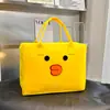 Bolsa de Viaje de Fieltro de Dibujos Animados Bolso de Mano de Fieltro Lindo Personalizado Bolsa Portátil para Guardar Cosméticos Neceser Personalizado