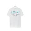 Camiseta de manga corta para hombre y mujer de marca de moda urbana con estampado de logotipo de letra de flor Amiri de stock a largo plazo para comercio exterior