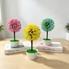 Nuevas plantas artificiales en maceta con diseño de cielo estrellado y flor de cerezo, perfectas para la decoración del hogar, creando una exhibición creativa y mejorando el ambiente de un restaurante