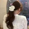 Puerta Este de Corea del Sur Exquisitos Súper Hada Dulce Primavera Accesorios para el Cabello Flor Plisada Perla Pétalo Pasador Clip Lateral Clip de Primavera