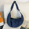 Bolso de mezclilla de gran capacidad de moda transfronterizo 2026 nuevo de verano versátil tipo empanada, bolso de hombro y cruzado simple para el día a día