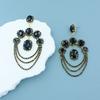 Brincos Exagerados com Strass de Nova Cor Transfronteiriços Moda Europeia e Americana Estilo Étnico Pendentes Joia de Orelha Multicamadas