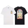 Nuevo Producto de Comercio Exterior: Camiseta de manga corta Casablanca con un cuello redondo único y el logotipo de letra impreso de la Puerta de las Ilusiones