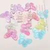 Color Mágico Láser Mariposa 3D Colorida Acrílico con Cuentas Accesorios para el Cabello Funda de Teléfono Pegamento de Crema Accesorios Hechos a Mano DIY