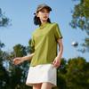 Polo de Seda de Hielo con Logo Imprimible Polo sin Costuras Camiseta de Solapa para Mujer Top de Manga Corta para Negocios de Verano para Mujer
