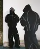 Em Estoque Transfronteiriça Marca da Moda Moletom Solto Hip-Hop Streetwear Unissex com Zíper e Capuz Jaqueta Casual 2025