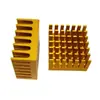 Recomendado 28*15*28 Perfil de Alumínio Dourado Oxidado Ranurado Dissipador de Calor Radiador para Eletrônicos de Precisão Chips de Grau Industrial