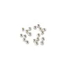 Cuentas de Plata S925 2mm Cuentas Espaciadoras, Perlas, Cuentas Sueltas, Cuentas de Posicionamiento, Se Pueden Aplastar, Materiales DIY para Pulseras y Collares, Accesorios de Joyería de Plata