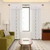 Cortina de encaje de punto de color liso para ventana corrediza transpirable de Amazon para sala de estar cortinas opacas entrega en stock TEMU