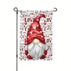 Bandera de Jardín Moderna para el Día de San Valentín 2026 Poliéster Estampado de Corazón Aniversario Boda Bandera para Exteriores Bandera de Césped