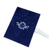 Invitaciones de Boda de Terciopelo Azul Real con Sello Blanco en Relieve, Tarjeta de Respuesta Dorada Estampada en Acrílico, Juego Completo de Invitaciones de Boda