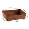 Caja de Almacenamiento de Escritorio Tejida con Pasto Marino, Cesta Organizadora para Artículos de Tocador y Productos para el Cuidado de la Piel, Cesta para Almacenar Control Remoto y Llaves de Mesa de Café