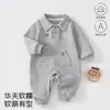 Mameluco para Bebé Algodón Clase A Primavera y Otoño Primer Cumpleaños Ropa para Bebé para Exteriores Mono Casual Cuello Ropa para Bebé Anyang
