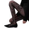 Medias de Tenis Vintage Sexys Tejido de Flores Huecas Sexy Flor Calcetines Finos Puros