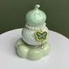 Artículo popular: Adorno de calabaza pequeña de cerámica giratoria de cristal, ideal para mesas de té, salas de estar o como decoración creativa para coche.; perfecto como regalo