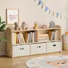 Prateleira de Armazenamento de Brinquedos Multicamadas de Madeira Maciça para Jardim de Infância Montessori Estante de Livros Infantis Armário de Armazenamento Rack de Armazenamento de Brinquedos