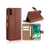 Funda tipo cartera con soporte para tarjetas antirrobo de piel de vaca de primera capa, cubierta completa de cuero universal para la serie GalaxyS22S23