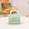 Bolsa 2023 nova fina macia mini padrão crocodilo alça de fecho bolsa gelatina pequena fresca bolsa para batom transmissão ao vivo