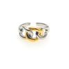 Anillo de cadena europeo y americano para mujer, diseño de nicho de hip-hop de moda, sensación atmosférica, anillo de apertura ajustable de dos colores que combina con todo.