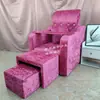 Sofá Silla para Salón de Uñas, Sofá con Tina para Pedicure, Sillón Reclinable con Masajeador de Pies, Salón de Pestañas, Salón de Belleza, Cama para Tatuaje de Cejas y Bordado
