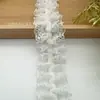 Ribete de Encaje Elástico Ancho 4cm Banda Elástica Accesorios Hechos a Mano para Bricolaje Decoración de Ropa de Doble Capa Mangas Ropa