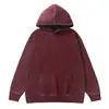 Sudadera con capucha de color liso vintage lavada de peso pesado al por mayor transfronteriza, sudadera con capucha de punto suelta retro para otoño e invierno europea y americana