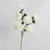 Flores Artificiales Rosa Iceberg Flores Falsas Hogar Sala de Estar Mesa de Comedor Arte Floral Adornos Salón de Bodas Arreglo Floral Flores de Seda